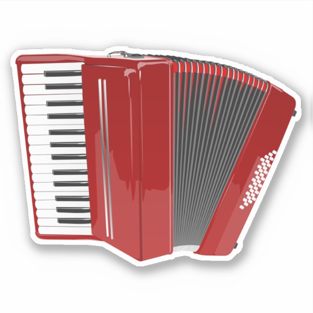 The Red Accordion,  Sticker (Front)
