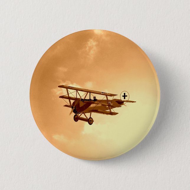 The Red Baron Pinback Button (Front)