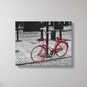 The red bicycle canvas print