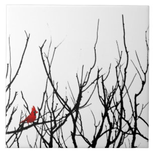 The Red Bird by Leslie Peppers Tile