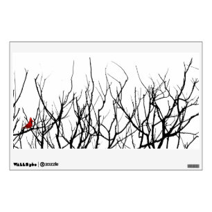 The Red Bird by Leslie Peppers Wall Sticker