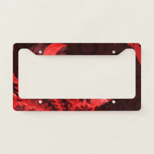 The Red Black and Bladed Garra del Diablo License Plate Frame