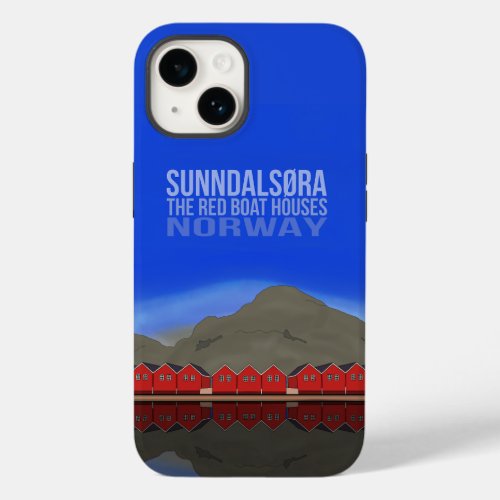 The Red Boat Houses Sunndalsra Norway Case_Mate iPhone 14 Case