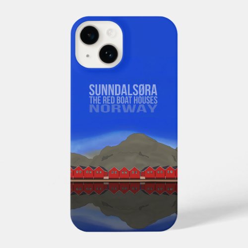 The Red Boat Houses Sunndalsra Norway iPhone 14 Case