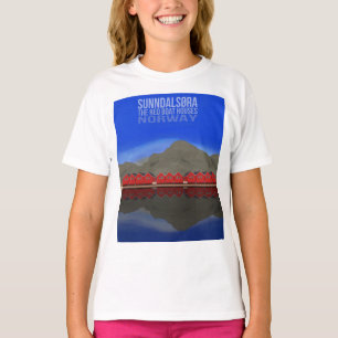 The Red Boat Houses Sunndalsøra Norway T-Shirt