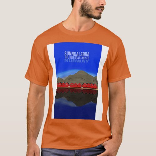The Red Boat Houses Sunndalsra Norway 1 T_Shirt