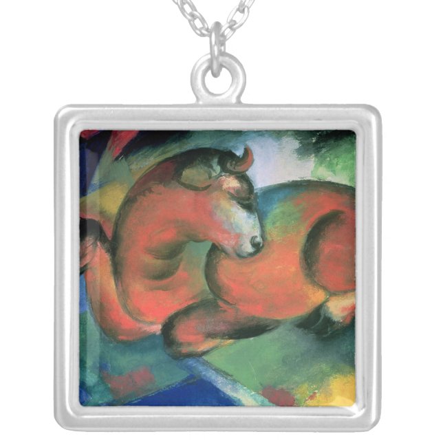 The Red Bull, 1912 Silver Plated Necklace (Front)