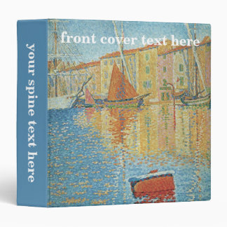 The Red Buoy by Paul Signac, Vintage Pointillism 3 Ring Binder