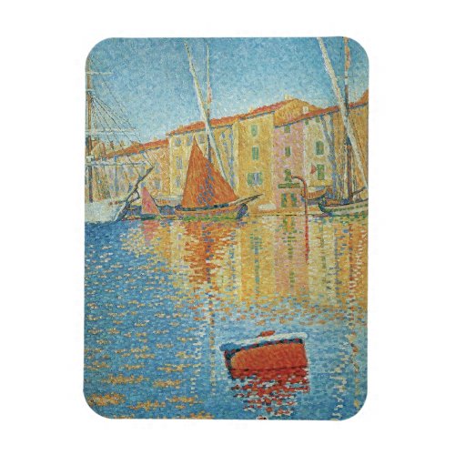 The Red Buoy by Paul Signac Vintage Pointillism Magnet