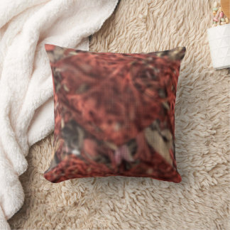 The Red Bush Throw Pillow