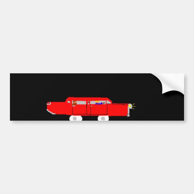 The Red Car Bumper Sticker (Front)