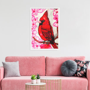 THE RED CARDINAL CANVAS PRINT