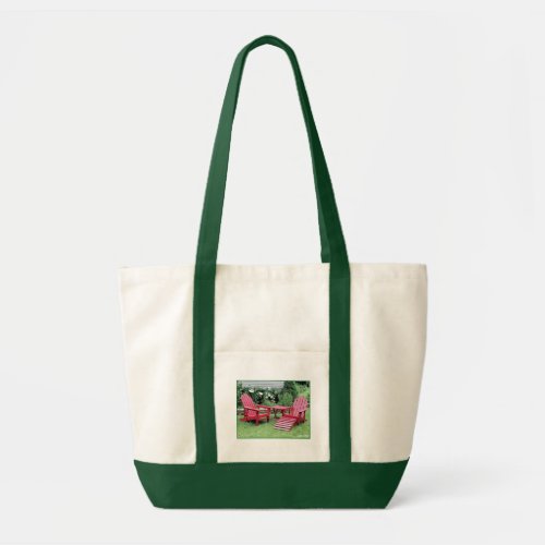The Red Chairs Canvas Pocket Tote Bag