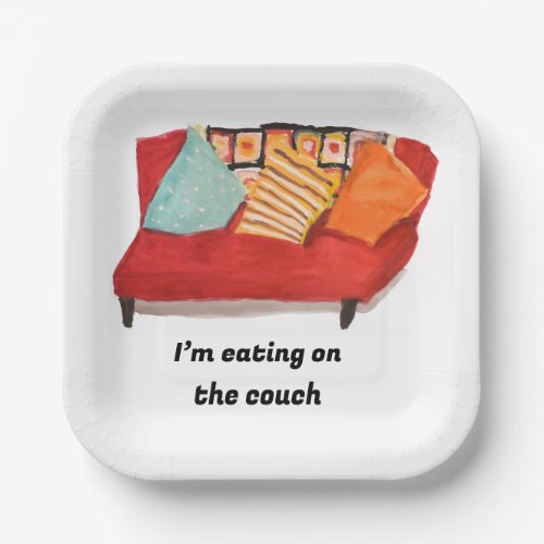 The Red Couch Paper Plates