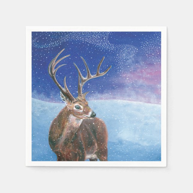 The red deer (Cervus elaphus)   Napkins (Front)