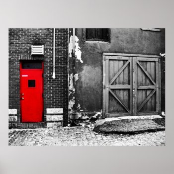 The Red Door Poster by sarahdupontdesigns at Zazzle