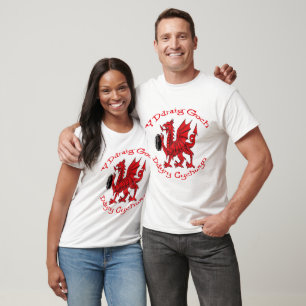 The Red Dragon Inspires Action Welsh Rugby Red T-Shirt