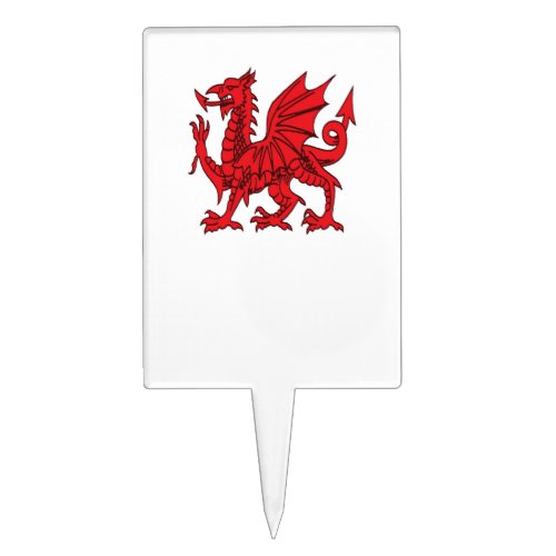 The Red Dragon or Y Ddraig Goch Isolated Cake Topper