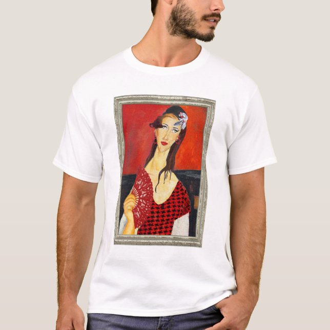 The Red Fan (based on Modigliani's painting) T-Shirt (Front)