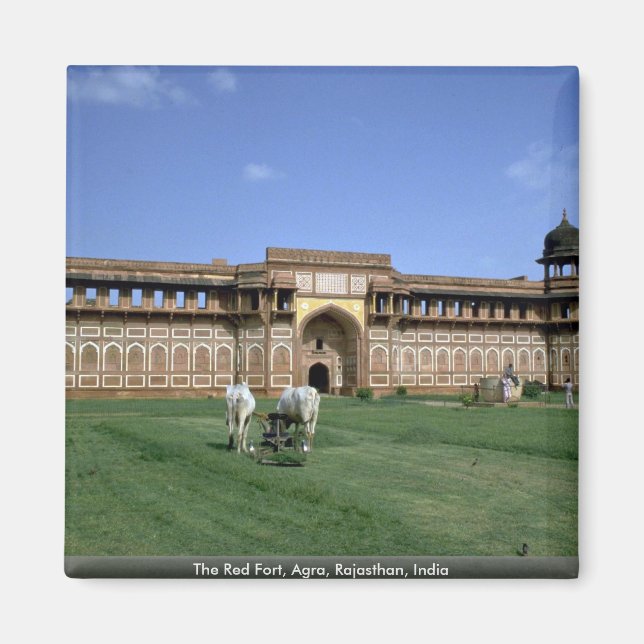 The Red Fort, Agra, Rajasthan, India Magnet (Front)