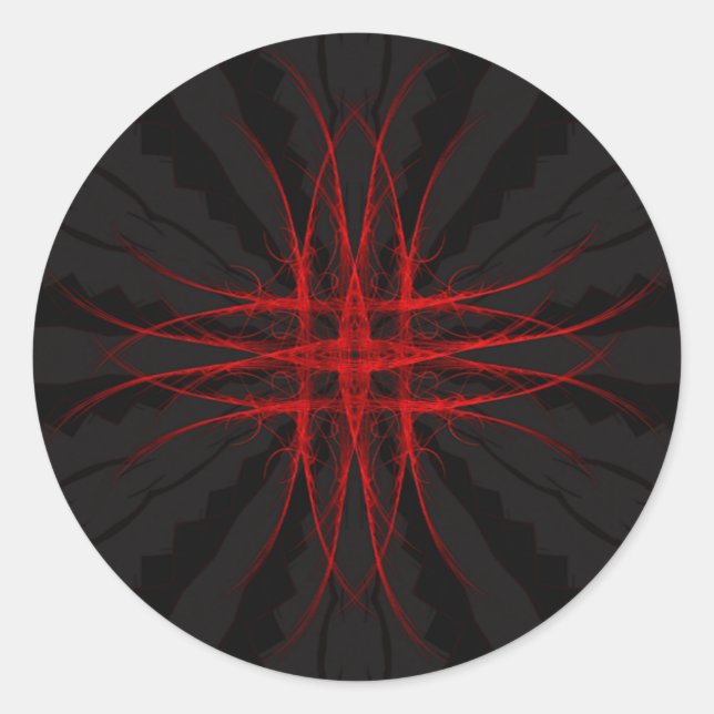 The Red ~ Fractal Sticker (Front)