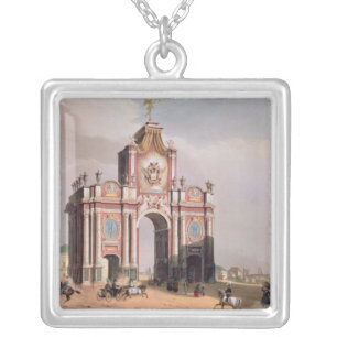 The Red Gate in Moscow Silver Plated Necklace