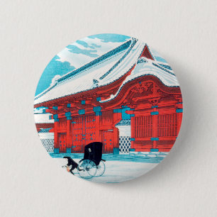 The Red Gate of Hongo in Snow by Hiroaki Takahashi Button