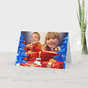 The Red Gifts Photo Greeting Card by MyBindery at Zazzle