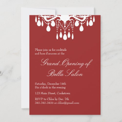 The Red Grand Opening Grand Ballroom Invitation