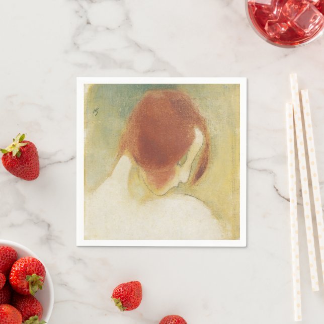 The red haired Girl, Helene Schjerfbeck Napkins (Insitu)