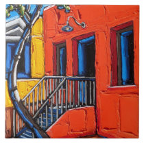 The "Red Harmony, Tucson Barrio" tile The "Red Harmony, Tucson Barrio" tile