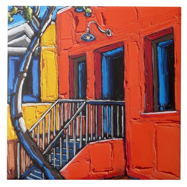 The "Red Harmony, Tucson Barrio" tile (Front)