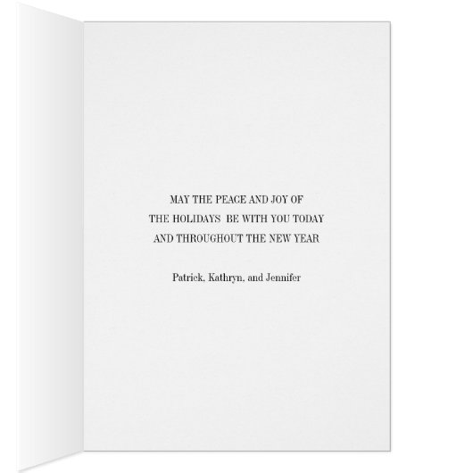 The Red Holiday Christmas Door Greeting Card (Inside (Right))