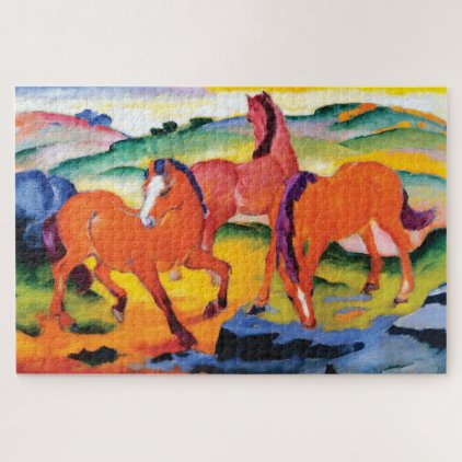 The Red Horses by Franz Marc Jigsaw Puzzle