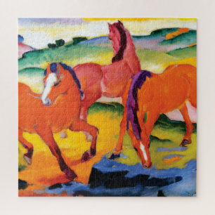 The Red Horses by Franz Marc Jigsaw Puzzle