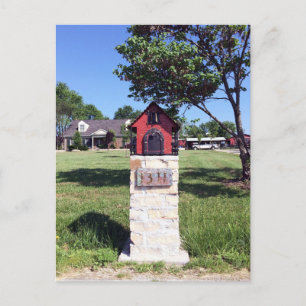The Red House Mailbox Postcard