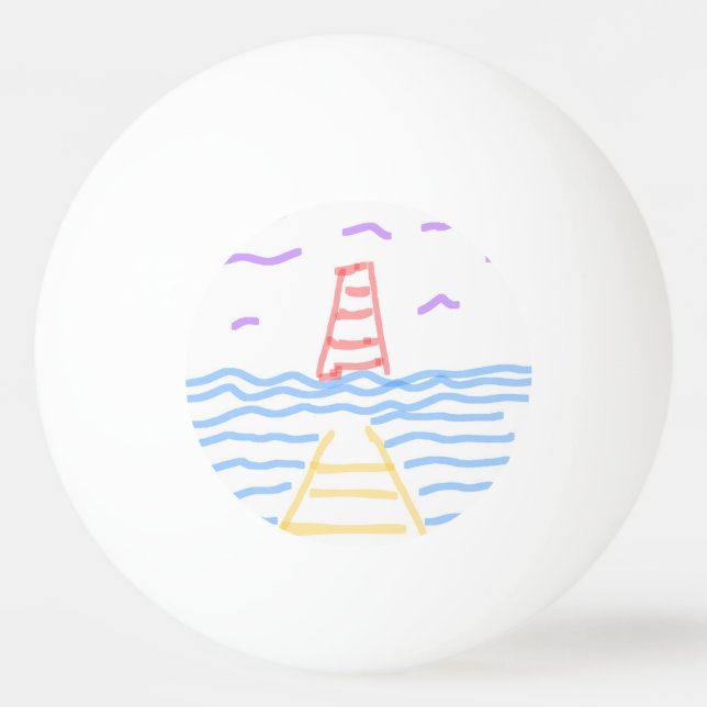 The Red Lighthouse and the Pier Ping Pong Ball (Front)