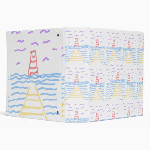 The Red Lighthouse and the Yellow Pier 3 Ring Binder