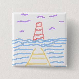 The Red Lighthouse and the Yellow Pier Button