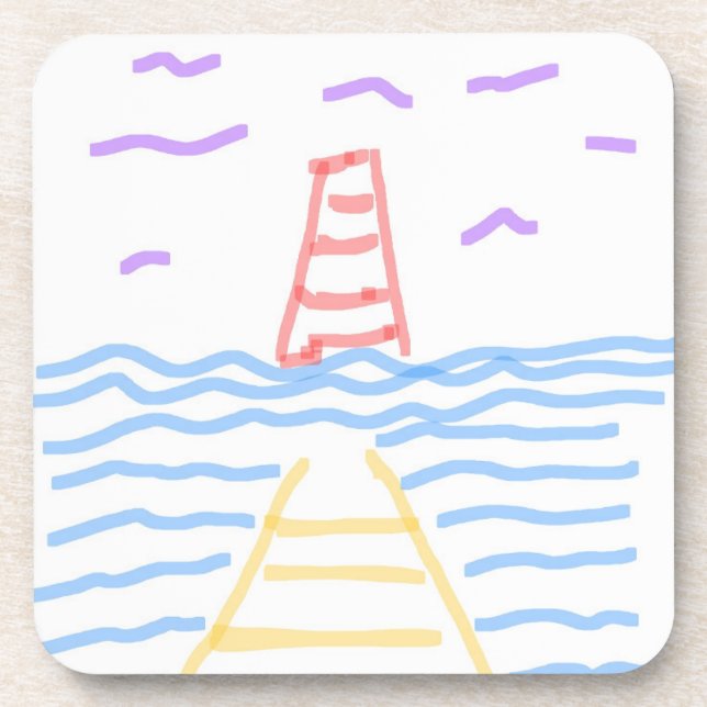 The Red Lighthouse and the Yellow Pier coaster (Front)