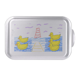 The Red Lighthouse and Yellow Duck Pier Cake Pan