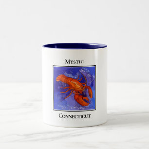 The Red Lobsters, Mystic Connecticut Two-Tone Coffee Mug