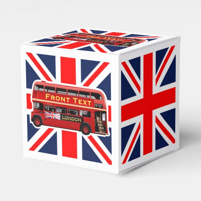The Red London Bus Favor Boxes (Front Side)