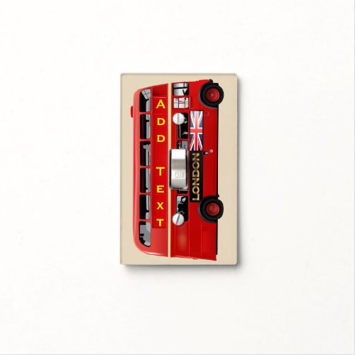 The Red London Double Decker Bus Light Switch Cover