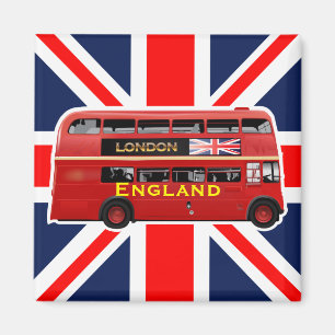 The Red London Double Decker Bus Magnet
