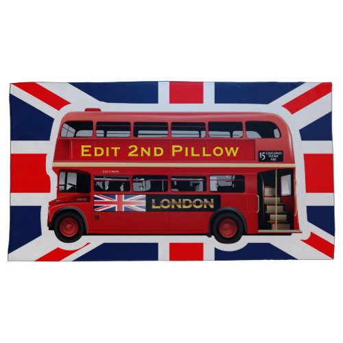 The Red London Double Decker Bus Pillowcase