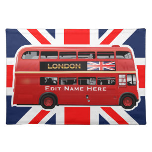 The Red London Double Decker Bus Placemat