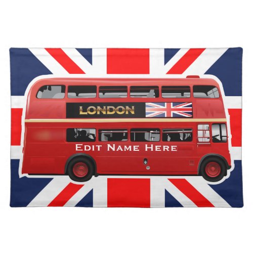 The Red London Double Decker Bus Placemat