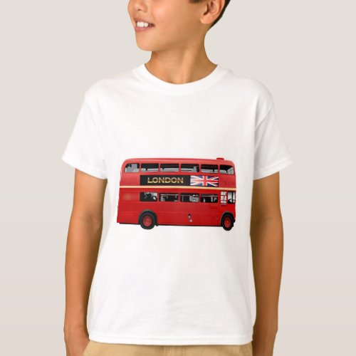 The Red London Double Decker Bus T_Shirt