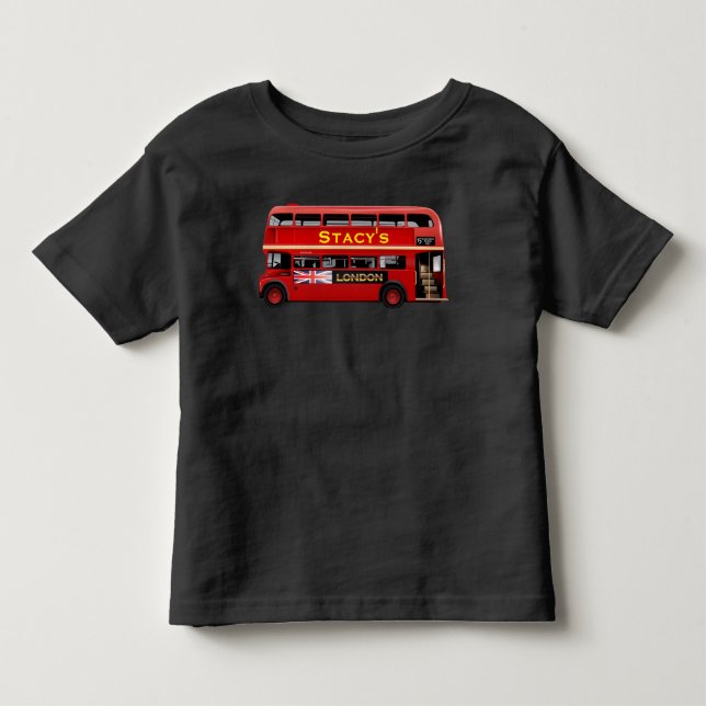 The Red London Double Decker Bus Toddler T-shirt (Front)